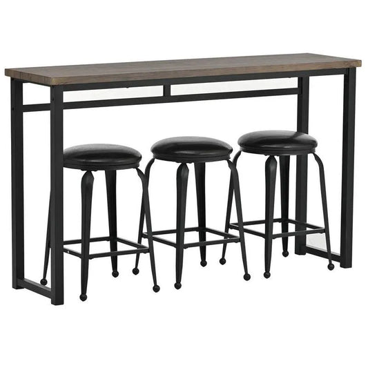 Teil Wood Garten Dining Set 4 Teile, Wood Garten Dining Set mit 3 Barshockern
