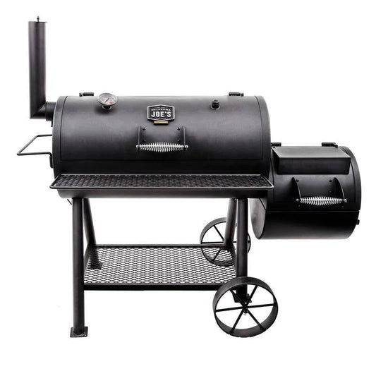 Grill, Cooking Space, Offset-Holzkohleraucher und Grill in Schwarz mit 900 qm.