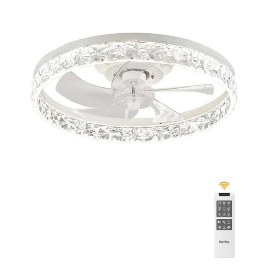 Deckenventilator mit Licht, 20 Zoll, dimmbar, Innen, 6 CCT dimmbar Low Profile Deckenventilator mit Licht, 20 in