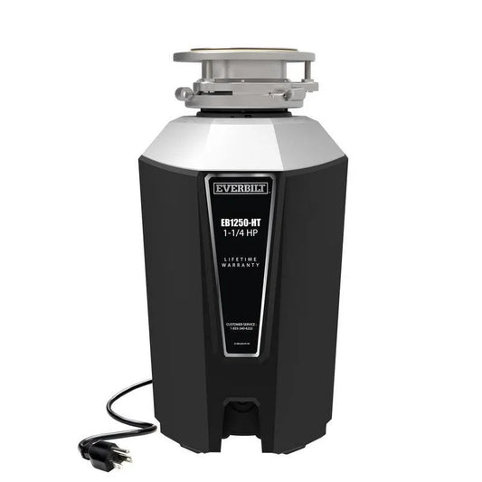 Spüle, 1, 25 PS kontinuierliche Futter Müllentsorgung mit rostfreiem Stahlflansch und angeschlossenem Netzkabel, 1.25 HP