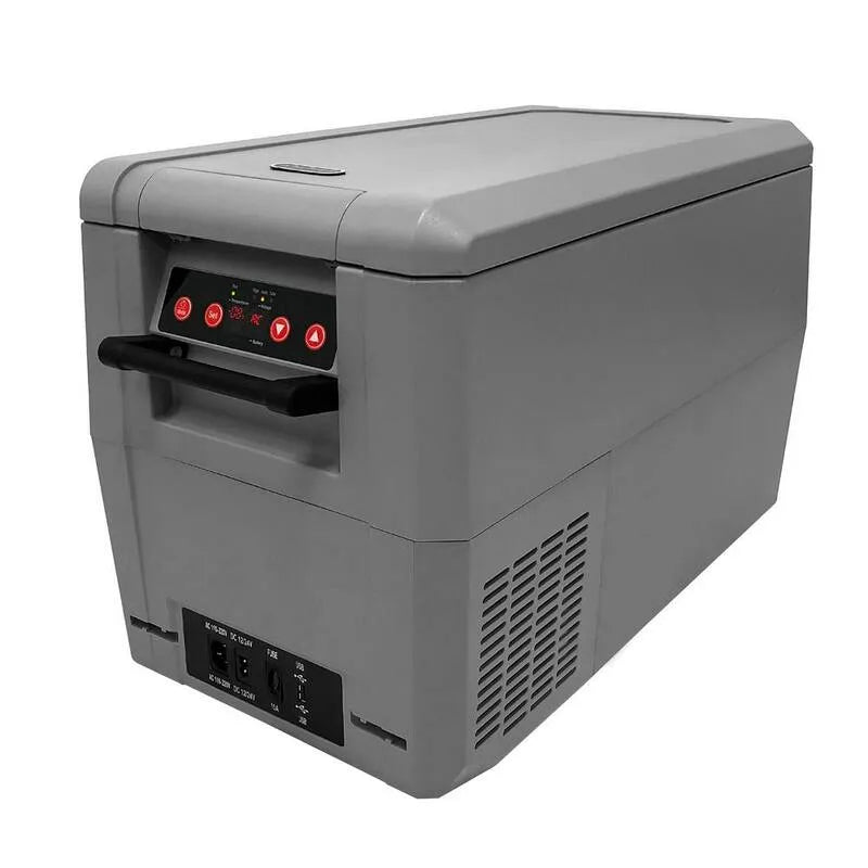 Kühlschrank DC 12V, 1, 23 cu. ft, 34 qt, 24V, kompakte, tragbare Bauweise, Grau, 1.23 cu. ft