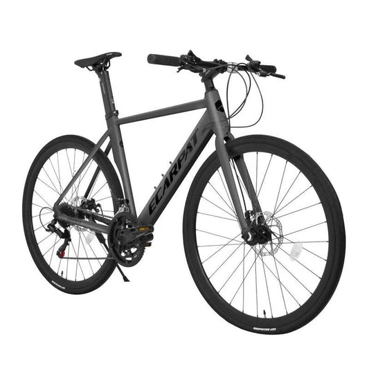 x27 700c, 28 in. Road Bike mit 14-Stufen Shimano Scheibenbremsen und Aluminiumrahmen für Männer und Frauen in Schwarz, 14-Stufen, Aluminium, 28 in.