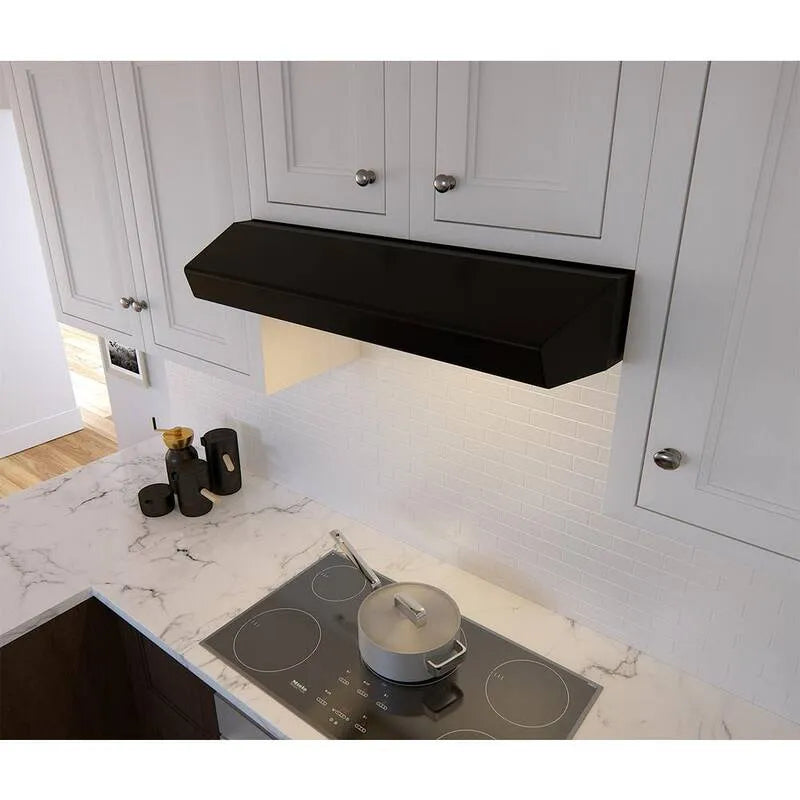 Zephyr, Breeze I 36 in. Cabinet unter Schrank Dunstabzugshaube mit Lichtern in Schwarz, Unterbauhauben