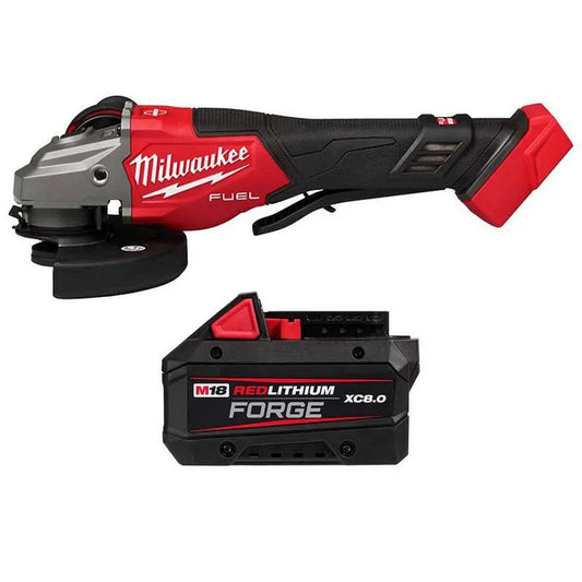 Milwaukee 18-Volt, 4-1/2 in., 6 in., Grinder mit M18 REDLITHIUM FORGE XC 8. 0 Ah Batterie, kabellos Design, bürstenlos, 8.0 Ah