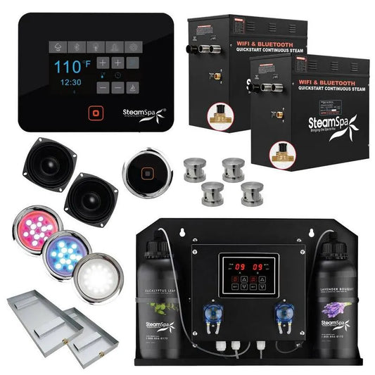 Wifi-Betrieb und Aroma-Duftpumpe 21kW, Bluetooth, Schwarz, Schwarze Serie, gebürstetes Nickel