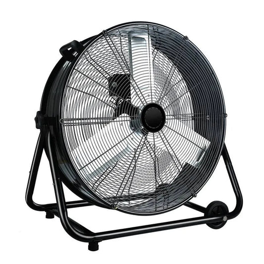 Ventilator 24 Zoll für hohe Beanspruchung Drum 3 Stufen 8100 CFM Luftzirkulation Hochgeschwindigkeitsventilator für Lager Schwarz, Zirkulation Massage, 24 Inch