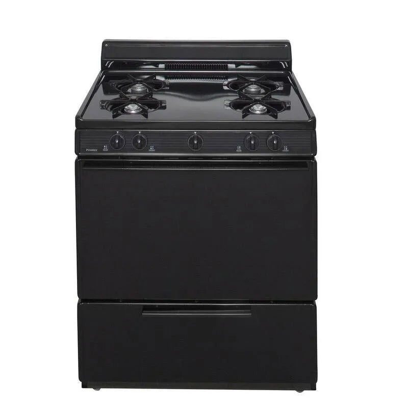 Gas Herd, 30 in., 3. 91 cu. ft, Gas Kochgeräte mit Brennerkonfiguration, Schwarz, 3.91 cu. ft, Gasherde mit einem Backofen