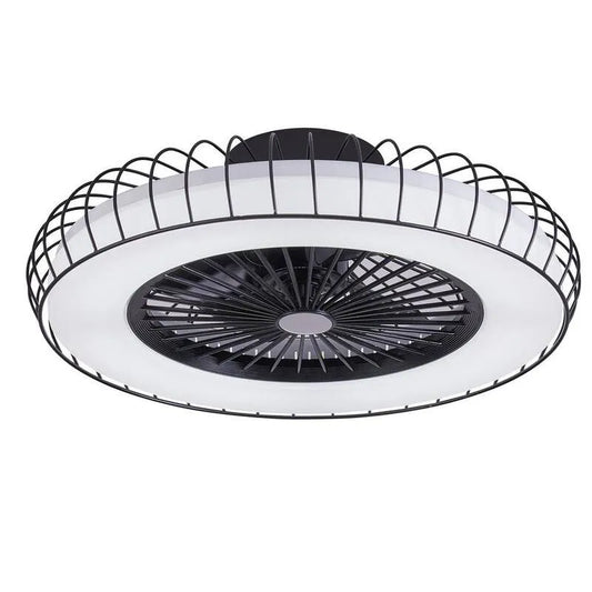 Deckenventilator 1-Licht, 20 in., App Steuerung, Modern, Innenbereich, mit Fernbedienung, Schwarz