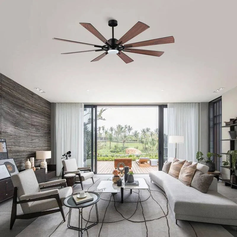 Deckenventilator, 72 in., Innen, mit Fernbedienung, Schwarz, Walnuss, ferngesteuerte Luftzirkulation
