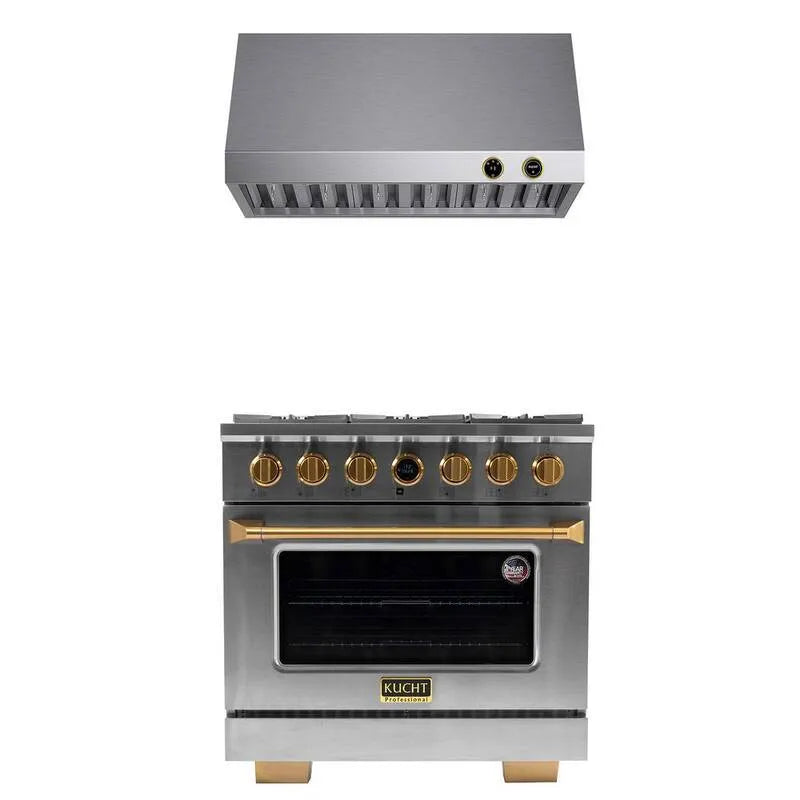 Dunstabzugshaube, Edelstahl, Natural Gas, 36 in., 5. 2 cu ft, 6 Burners, Under Cabinet, Gold, 5.2 cu. ft