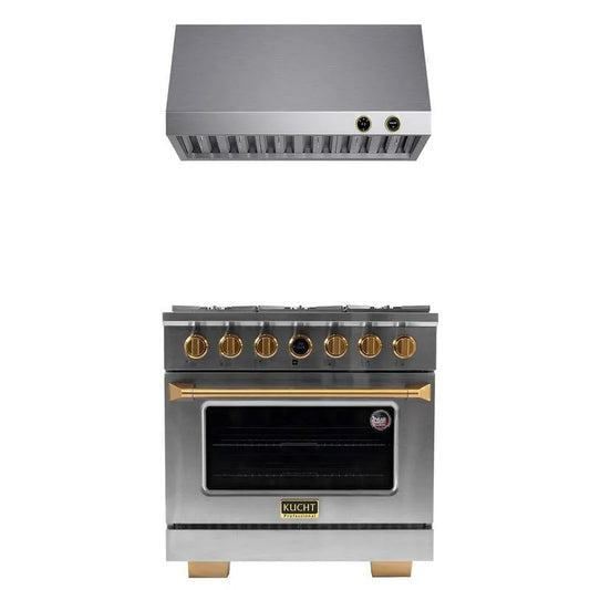 Dunstabzugshaube, Edelstahl, Natural Gas, 36 in., 5. 2 cu ft, 6 Burners, Under Cabinet, Gold, 5.2 cu. ft