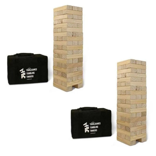 2-Pack, Holzstapelspiel mit Pine Blocks, 30 in.