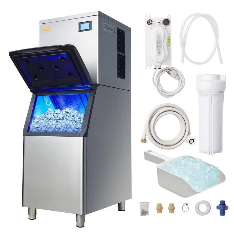 Eiswürfelbereiter lbs. /24H, Commercial-Grade Design, 1000W, Silber, 330.7 lbs