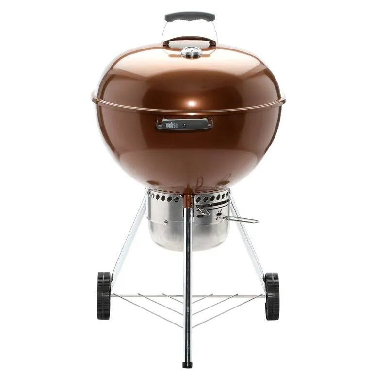 Weber, 22, Original Kettle Premium 22 in. Holzkohlegrill in Kupfer, eingebautes Thermometer