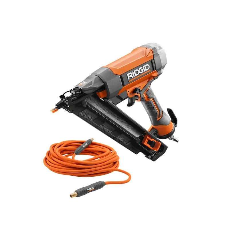 RIDGID Stauchkopfnagler, 2 in., 4 in., 50 ft, Pneumatic 2-1/2 in. abgewinkelter Stauchkopfnagler mit 1/4 in. 50 ft.