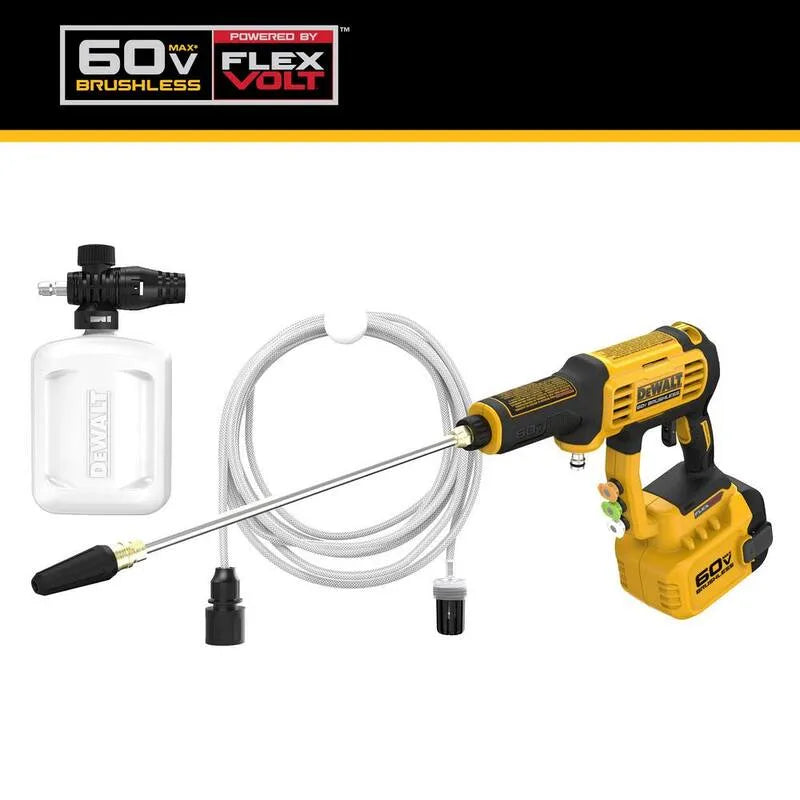 DEWALT MAX 1000 Kaltwasser-Batterie-Reiniger, 1, 0 GPM, 60V, 1000 PSI, Schnurloses Design, Nur Werkzeug