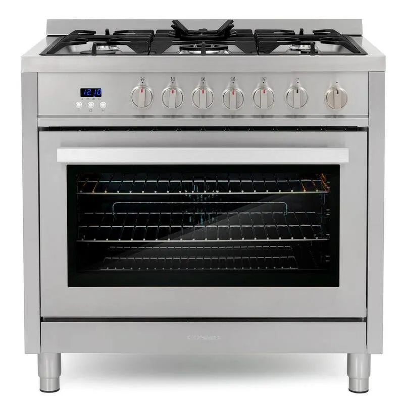 Gas Herd, 36 in., 3. 8 cu. ft, 5 Brenner, Nebula Collection 3. 8 cu, Gusseisengrate in Edelstahl, Schnellkonvektionsofen, Konvektionskochen, 3.8 cu. ft, Gasherde mit einem Backofen