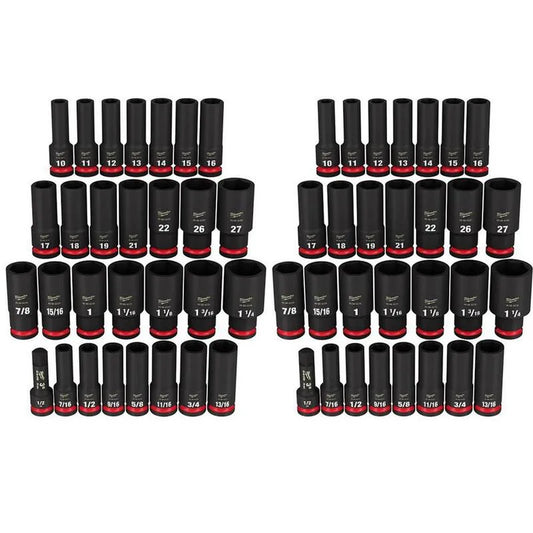 Milwaukee 58 Teile Point Impact Socket Set, 1/2 in.