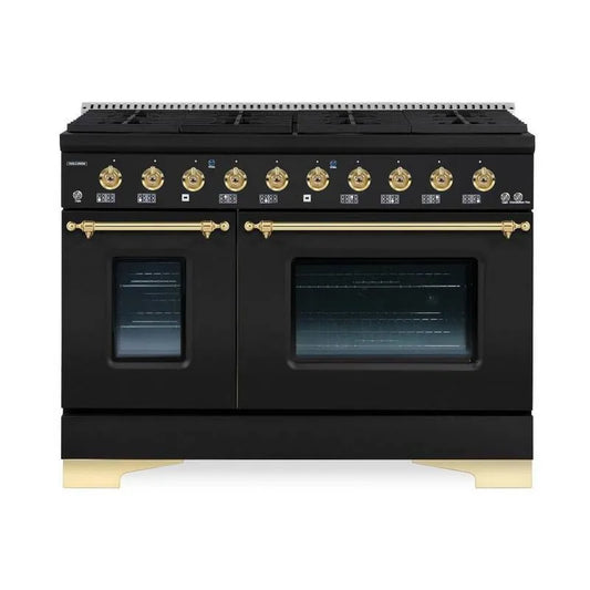 Brenner Freistehende Dual Fuel Herd TTL 6, 6. 7 CuFt, 8 Brenner, CLASSICO, Graphit, 6.7 CuFt