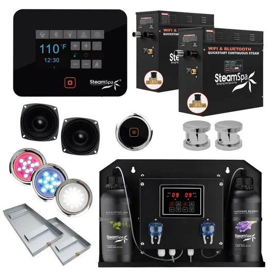 Wifi Operation und Aroma Scent Pump 15kW, Bluetooth, Schwarz Series, Chrome, Poliert Chrome