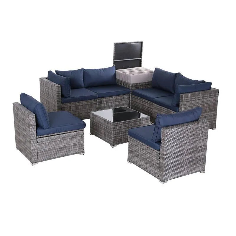 Schnittsofa, Terrasse, Garten, Braun, Wohnzimmer Modular Sitzgruppe, Garten-Sofas