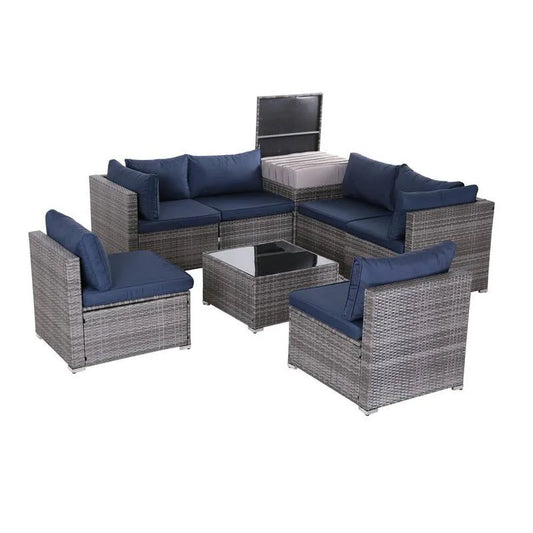 Schnittsofa, Terrasse, Garten, Braun, Wohnzimmer Modular Sitzgruppe, Garten-Sofas