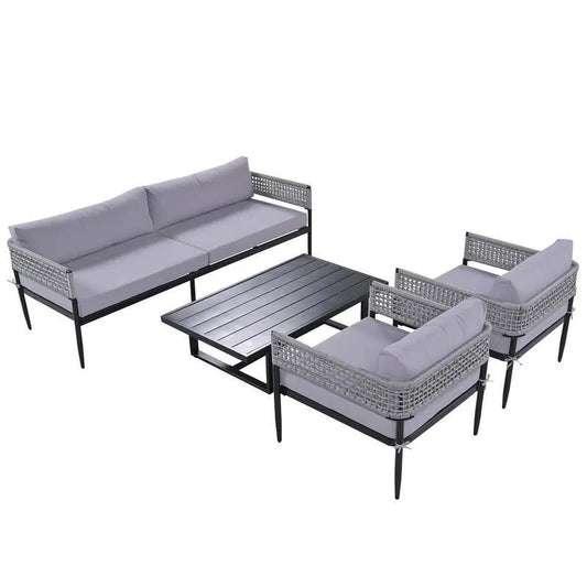 Sofa, Garten, Licht, Grau, Metall, Wohnzimmer Sitz