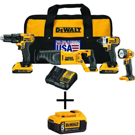 DEWALT, kabellos Design, 5. 0Ah, mit Bonus 5. 0Ah Premium Li-Ion Akku Pack, 5.0Ah