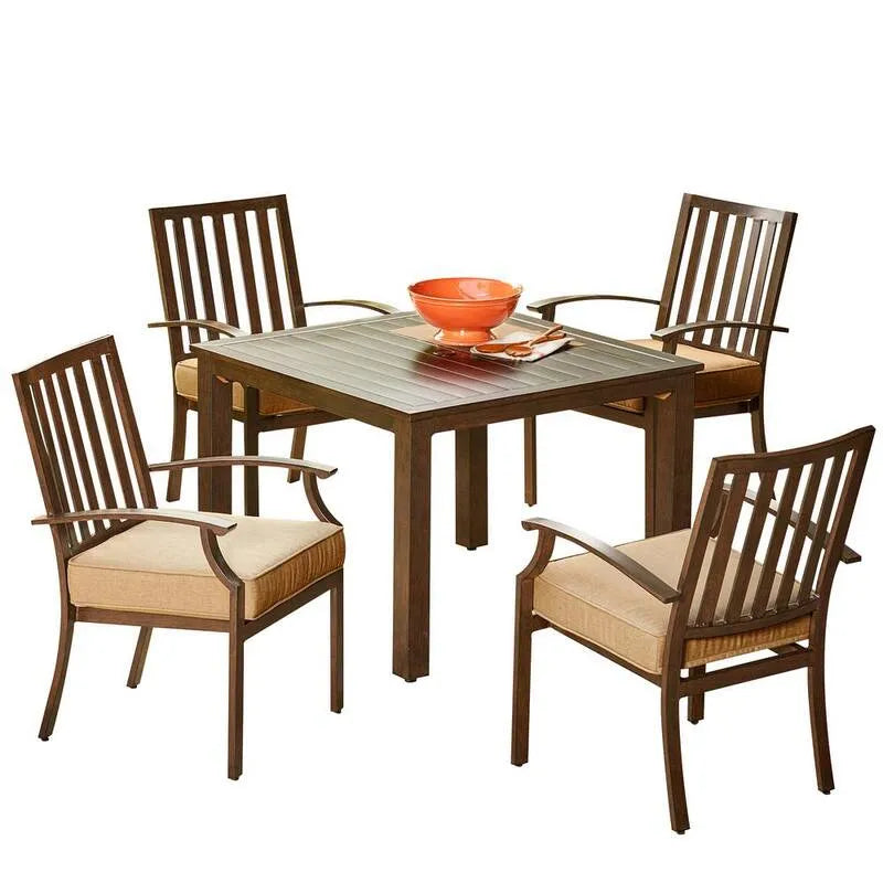 Teil Metal Stationary Garten Dining Set 5 Teile, Bridgeport
