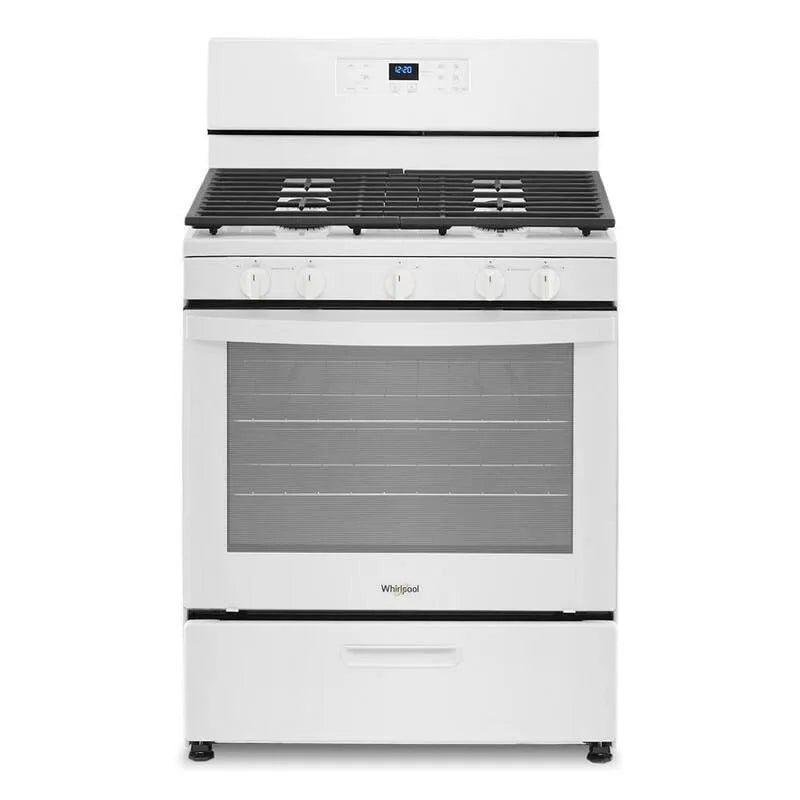Whirlpool 5-Burner Gas Herd, 30 in., Gaskochgerät mit Brennerkonfiguration, Weiß
