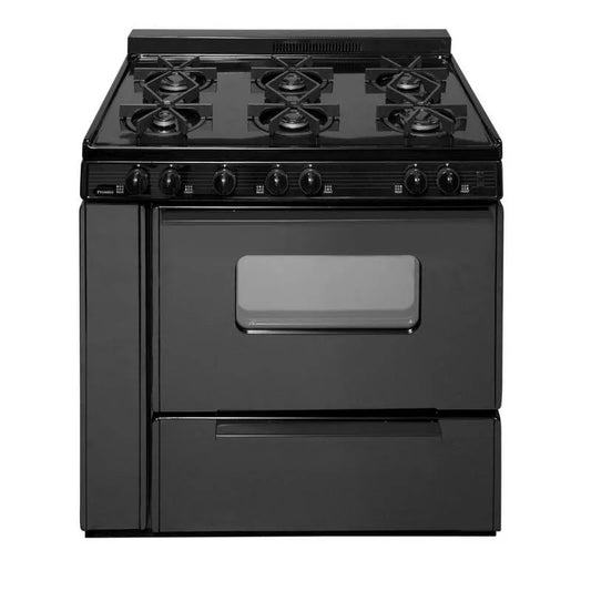 Gas Herd, 36 in., 3. 91 cu. ft, Gas Kochgeräte mit Brennerkonfiguration, Schwarz, 3.91 cu. ft, Gasherde mit einem Backofen