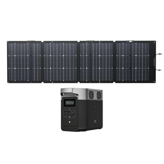 Delta 1024Wh, 1800W, 160W, Notstromversorgung für das Haus, 1800W Output 2 Solargenerator mit TOPCon 160W Solarmodul