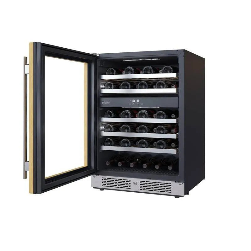 46 Flaschen 46-Flasche, 24 in., 46-Flasche eingebauter Weinkühler, Dual-Basket-Kochen