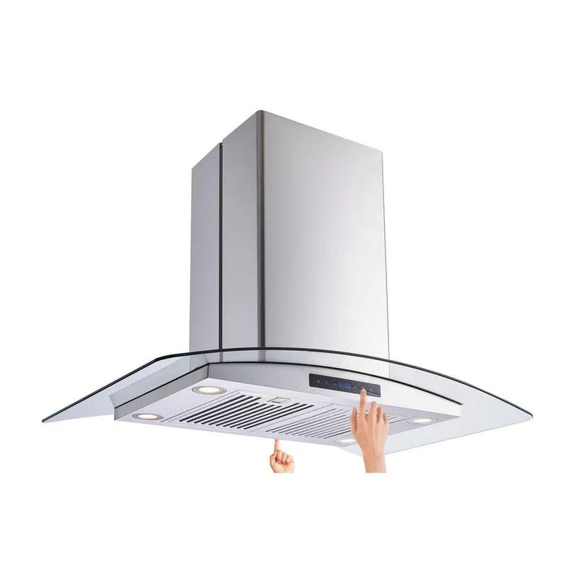 Dunstabzugshaube, Touch Controls, Edelstahl, Island-Mount Design, 36 in., Insel Dunstabzugshauben