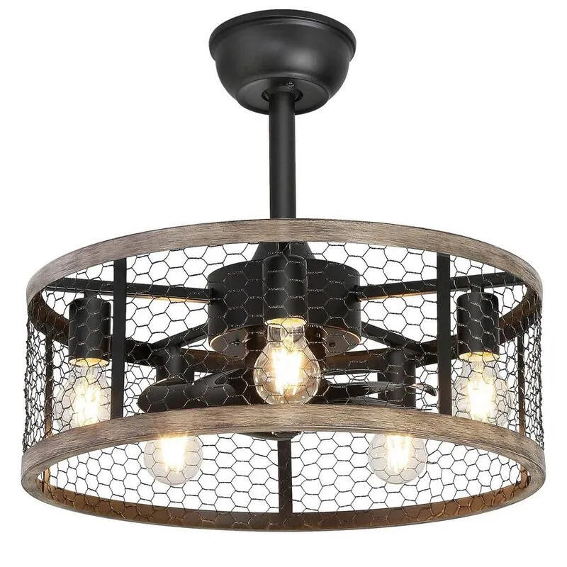 Deckenventilator, Fernbedienung, 20 in., Innen / Außen, mit Fernbedienung, Matte Schwarz