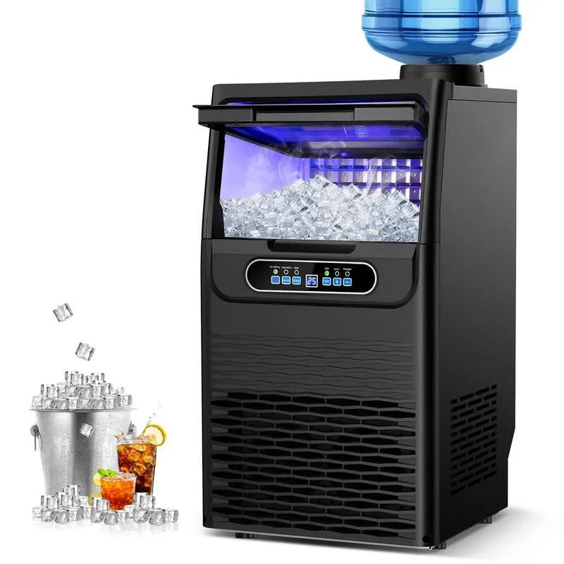 Eiswürfelbereiter 80LBS/24H, 13. 5 in., Commercial-Grade Design, Schwarz, 13.5 in