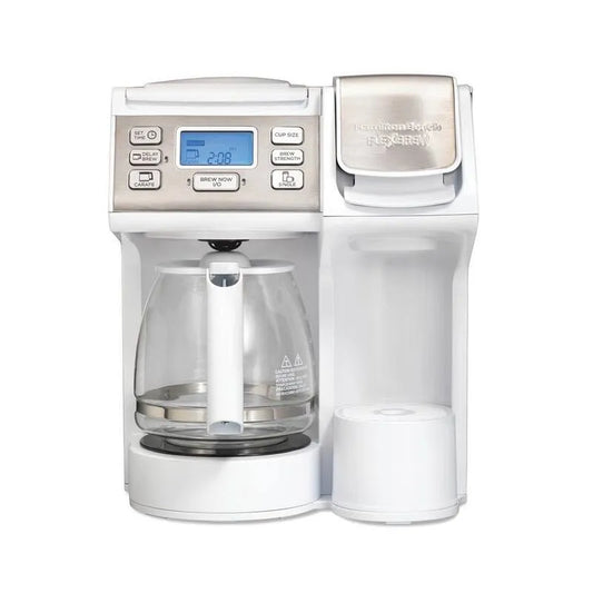 Hamilton Beach Kaffeemaschine, FlexBrew Trio 12-Cup Weißer Tropfen