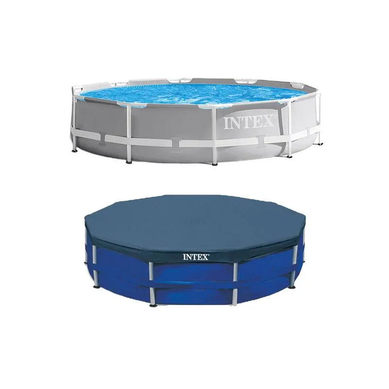 Intex, 30 in., Überirdische Poolabdeckung, 10 ft. Runde 30 in. D Soft-Sided Metallrahmen Pool mit 10 ft, 10 ft.
