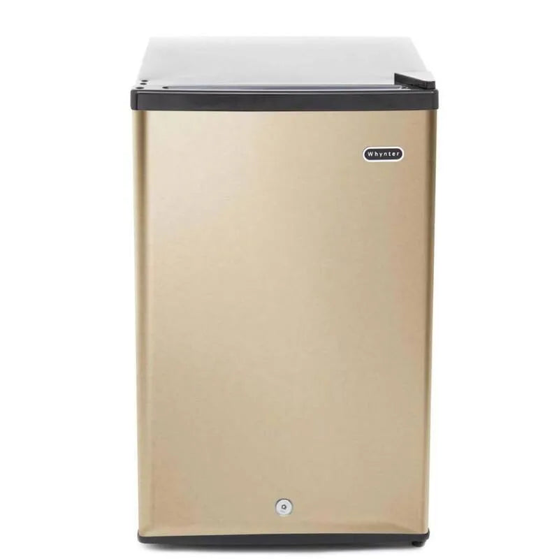 Standgefrierschrank, 2. 1 cu. Ft. Manueller Abtau, reversibel, Gold, 2.1 cu. Ft