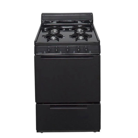 Gas Herd, 24 in., 2. 97 cu. ft, Gas Kochgeräte mit Brennerkonfiguration, Schwarz, 2.97 cu. ft, Gasherde mit einem Backofen