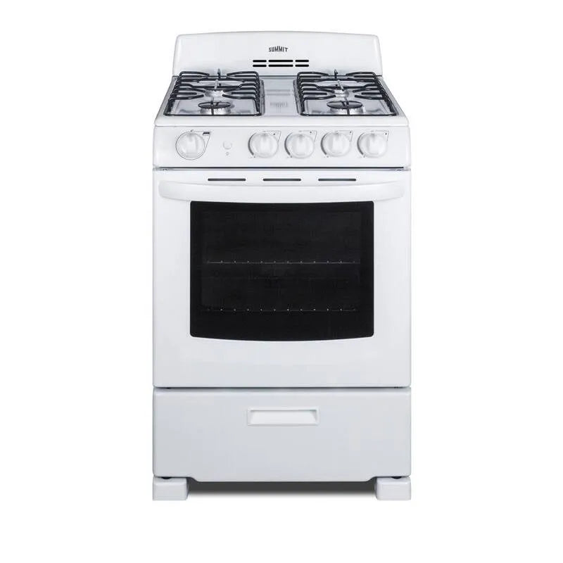 Gas Herd, 24 in., 2. 9 cu. ft, Gas Kochgeräte mit Brennerkonfiguration, Weiß, 2.9 cu. ft, Gasherde mit einem Backofen