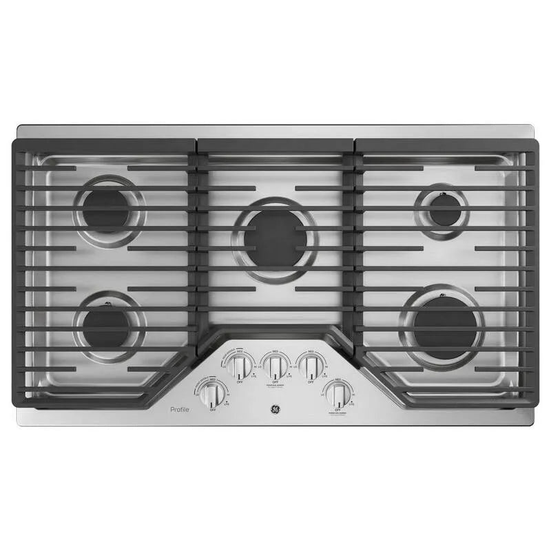GE Profile Gas Kochfeld, 36 in., 5 Brenner, Edelstahl