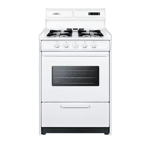 Gas Herd, 24 in., 2. 9 cu. ft, Gas Kochgeräte mit Brennerkonfiguration, Weiß, 2.9 cu. ft, Gasherde mit einem Backofen