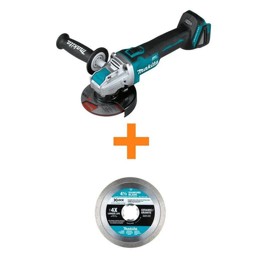 Makita BL 4 X-Sicherung Paddle Switch Grinder Werkzeug, 18V, 5/5 in., kabellos Design, Cer/Gran Schneidklinge, 4.5 in