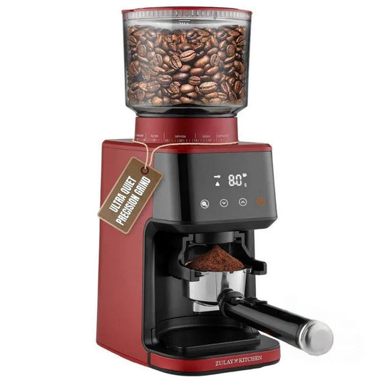 Einstellungen - Rot, 12, 5 oz. Justierbare Burr Coffee Grinder, 51 Precision Grind, 12.5 oz