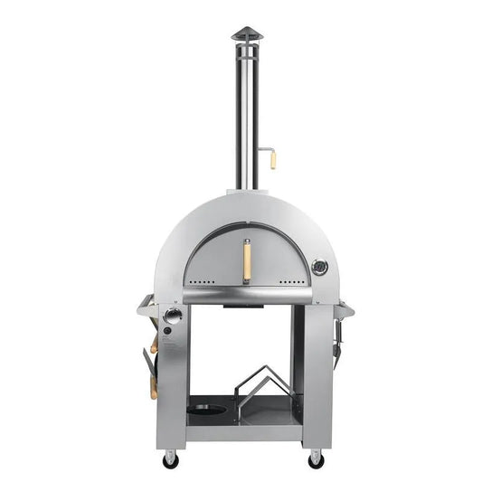 Gasfeuerte Garten-Pizzaofen, Holz, 32 in., Stahl