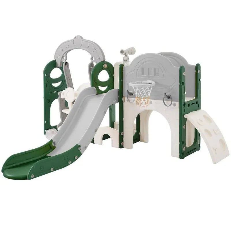 HDPE Innenbereich und Garten Playset Kleines Kind mitSwing, Grün