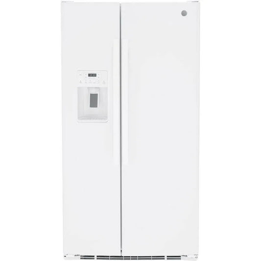GE Refri rator, ENERGY STAR Certified, 25. 3 cu. ft, Standardtiefe, Weiß, 25.3 cu. ft