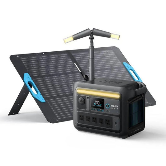 Generator C800X, Powerhouse 1200-Watt Push-Knopf Start Solargenerator mit Smart LED Display, SOLIX