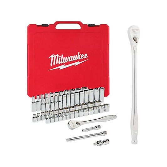 Milwaukee 57 Teile Metric Ratchet und Socket Mechanics Werkzeug, 3/8 in., 12 in., Extended Ratchet
